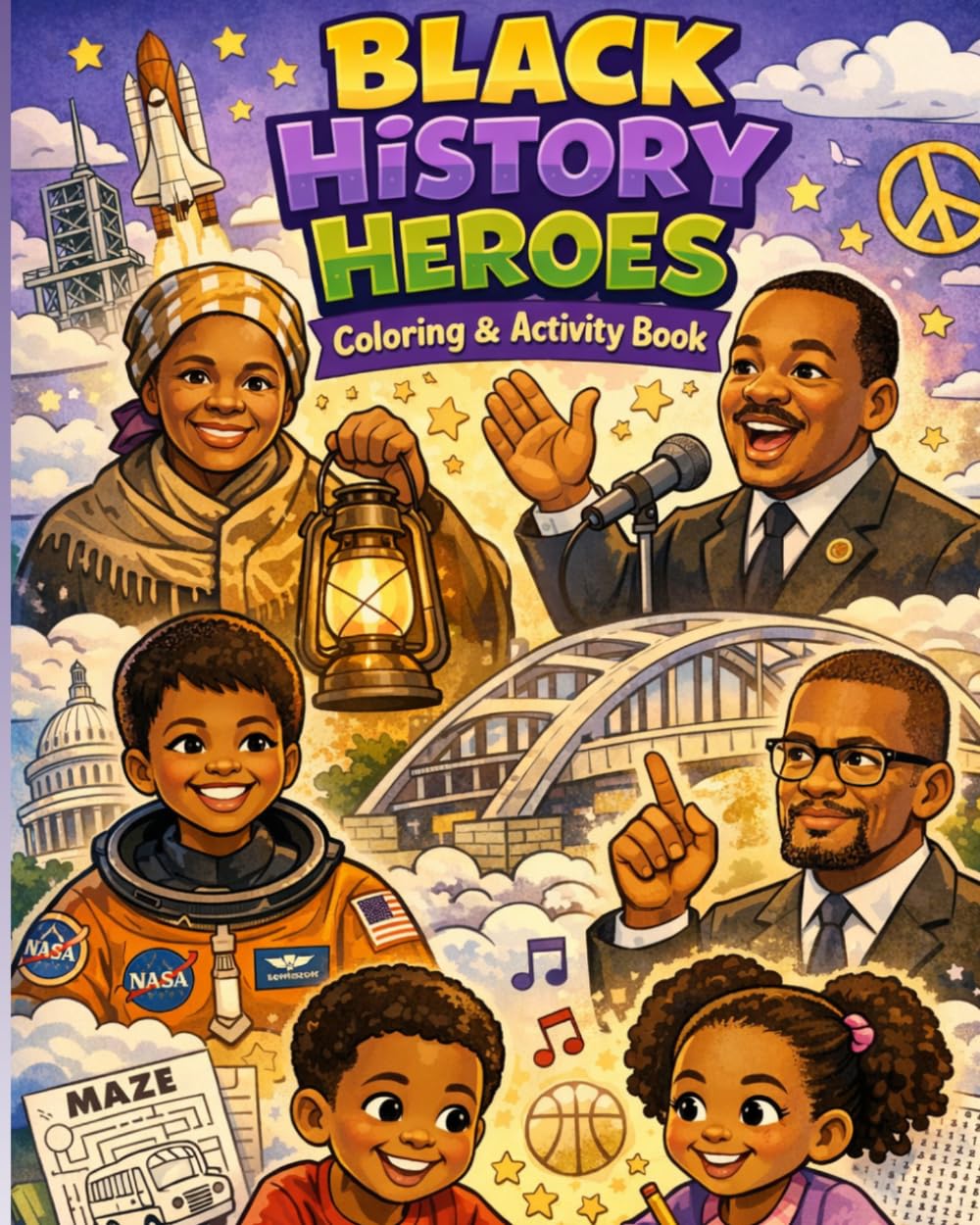 Black History Heroes Coloring & Activity Book