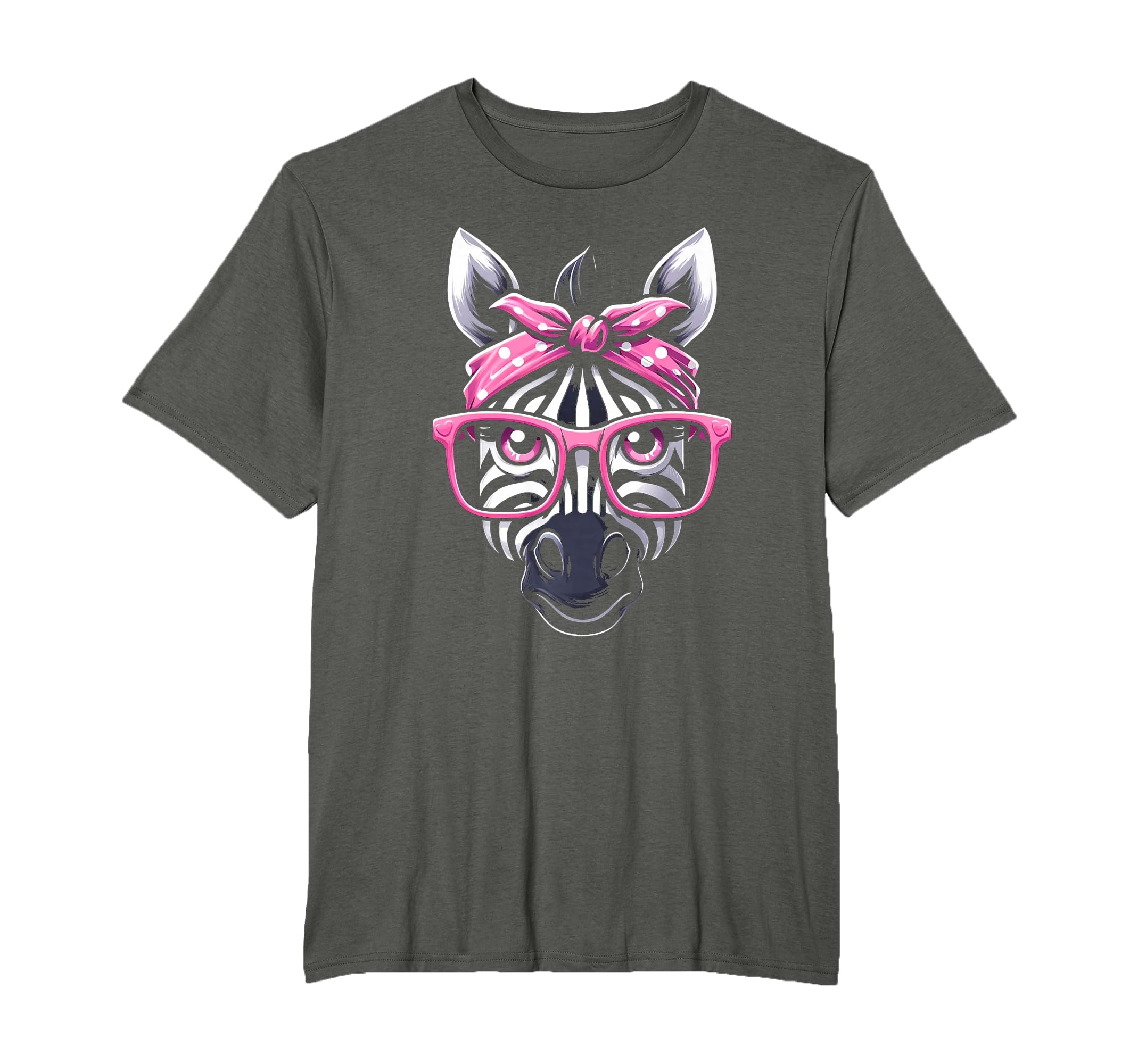 Zebra Pink Bandana Glasses T-Shirt