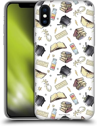 Vista 200 de Head Case Designs Funda de gel suave con licencia oficial de Harry Potter Slytherin, diseño de Reliquias de la Muerte XIII compatible con Apple