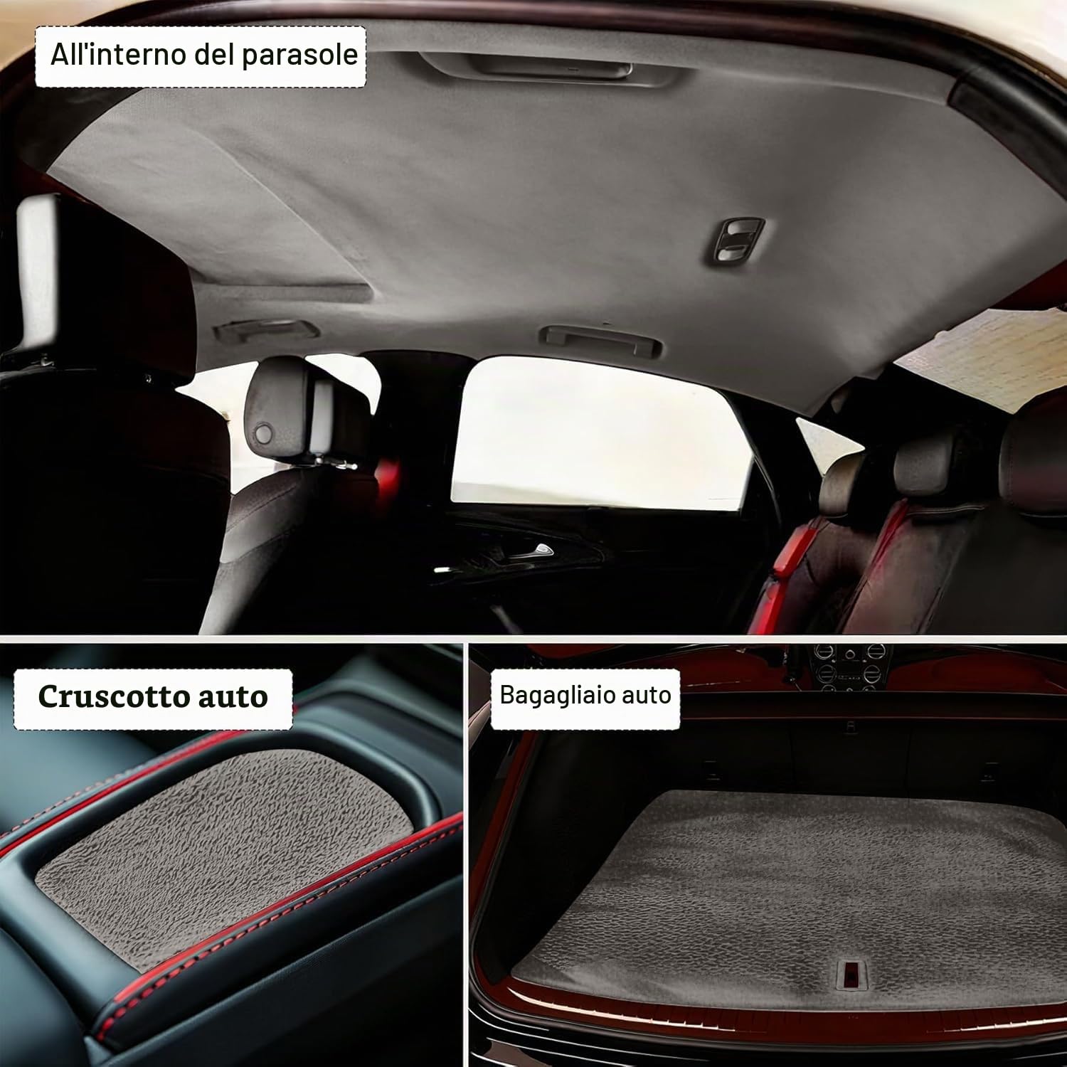 Tessuto per Headliner, Spessore 4 mm, Materiale di Ricambio Interno,per Auto, Camion, SUV, Tetto Camper,(Grigio scuro, 150 x 200 cm)