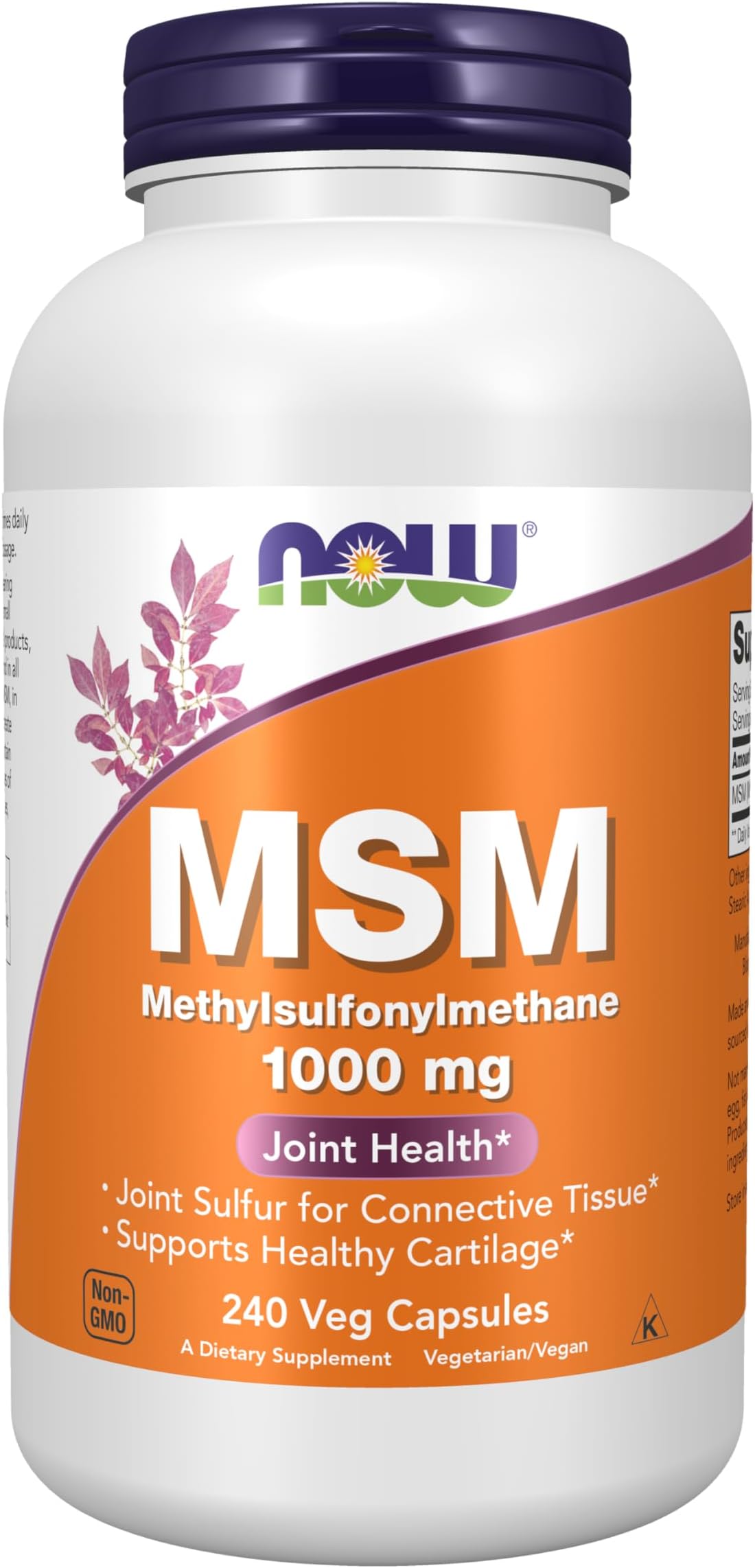 Now Foods, MSM, 1000 mg, 240 Veg Capsules