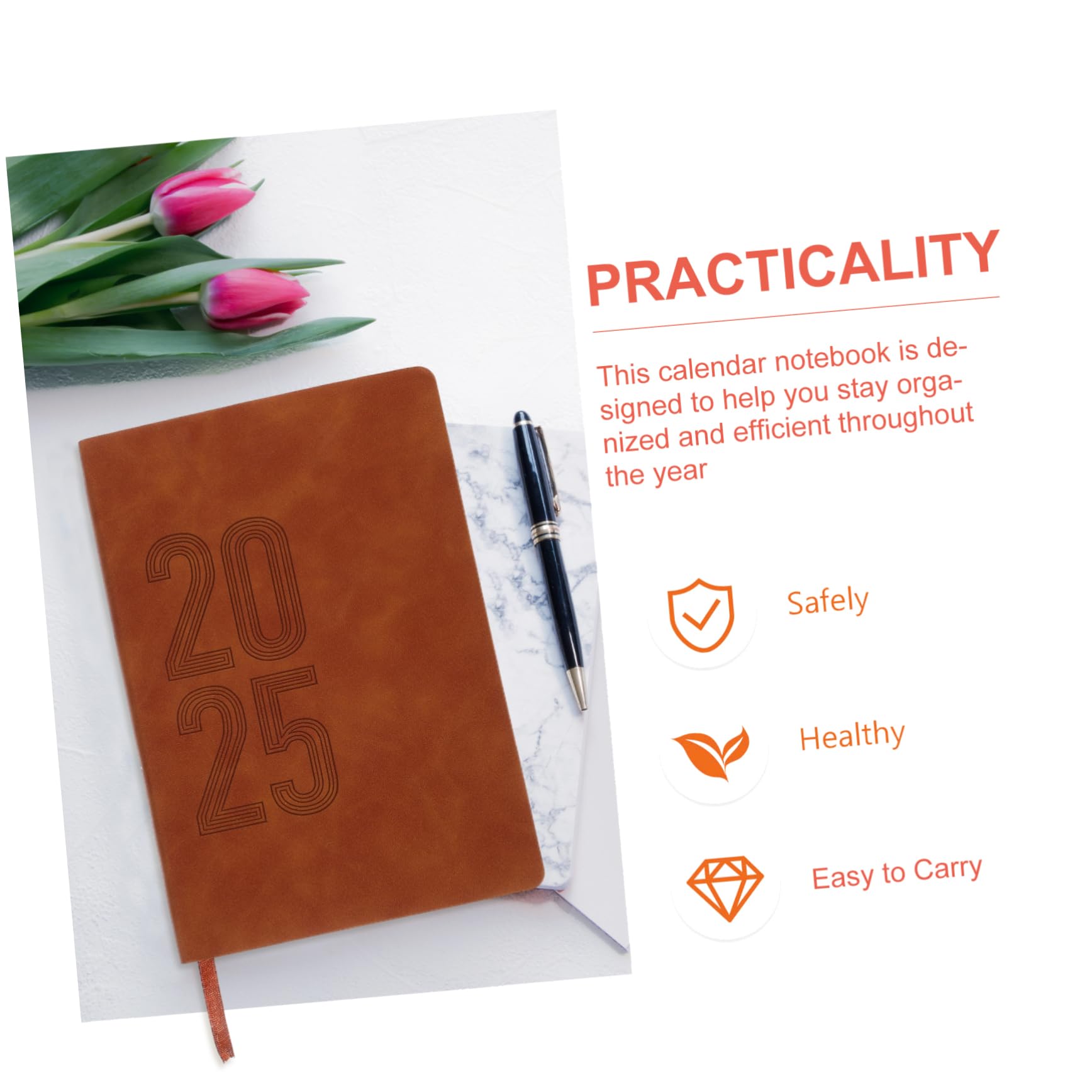 5 Pezzi Notepad Planner Annuale Formato Taccuino Leggero e Portatile per Ufficio e Casa Organizzatore Mensile e Giornaliero per Studenti e Professionisti