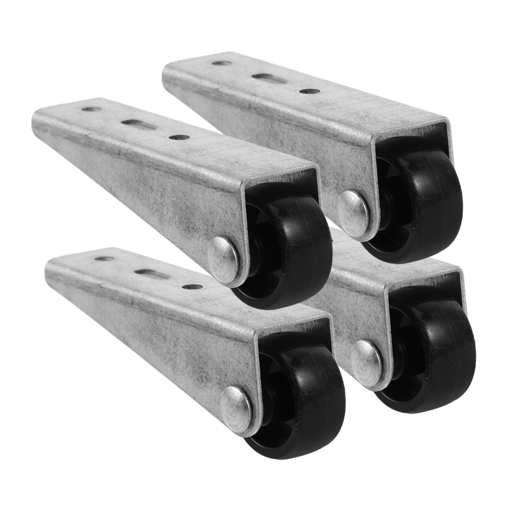 HEALLILY 5pcs Boat Bow Roller Caster Wheels Stainless Steel Bow Roller Gate Caster Replacement Garden Door Wheel Sliding Door Wheels Anchor Roller Winch Roller Nylon Black