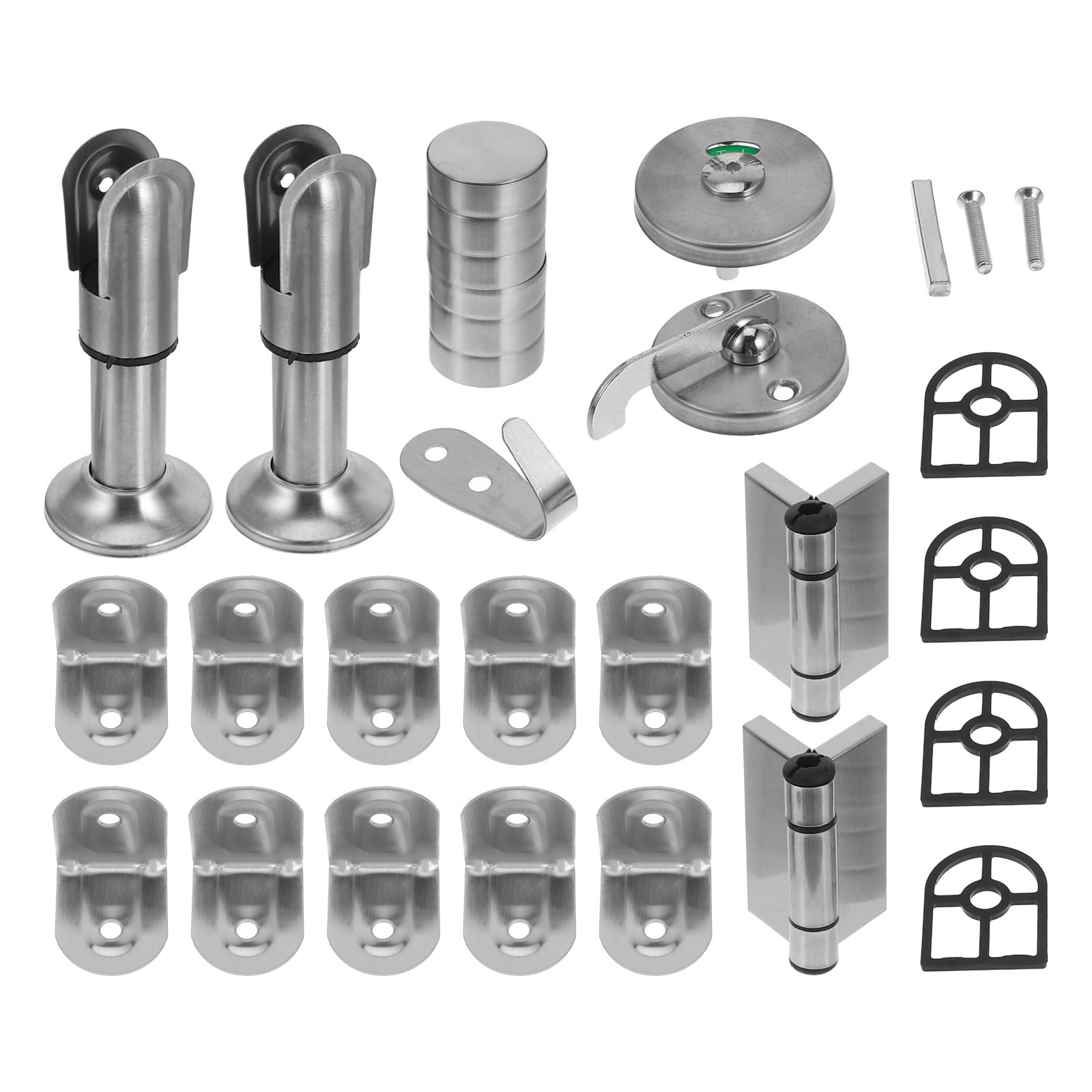 Accesorios de mampara de baño de acero inoxidable fácil de limpiar contra el óxido en aseos comunes