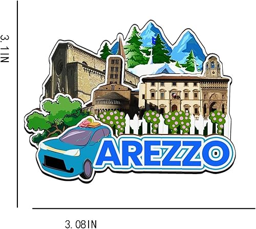 Miniatura 3 de Arezzo - Imán de madera para nevera, diseño de Toscana Italia, 3005