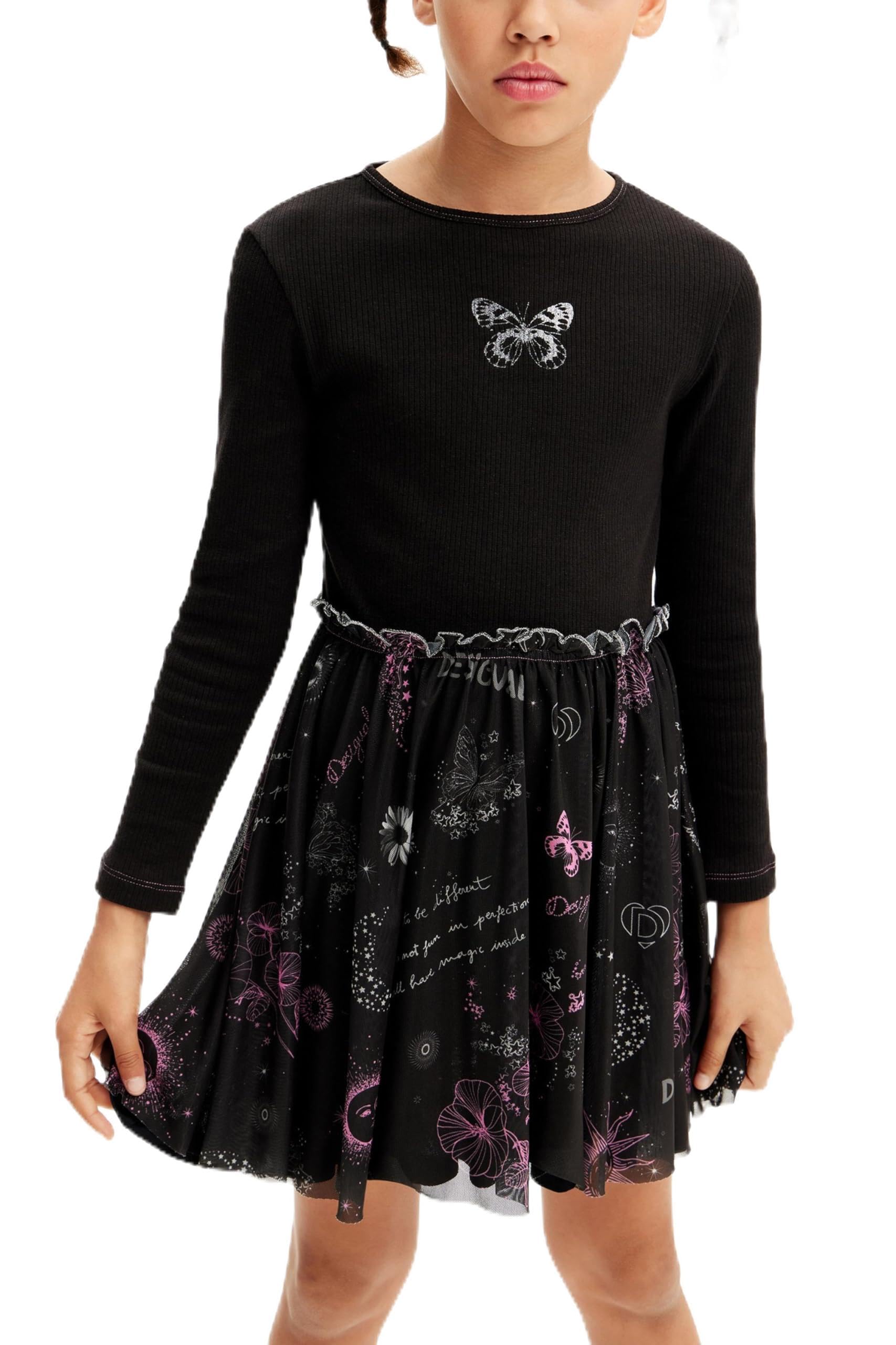 Desigual Mädchen Girl Knit Long Sleeve Dress