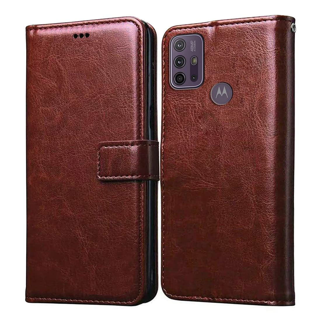 Casotec Flip Cover for Motorola Moto G30 / Moto G10 Power | Premium Leather Finish | Inbuilt Pockets & Stand | Flip Case for Motorola Moto G30 / Moto G10 Power (Brown) (B09QL3PN66) Amazon Price History, Amazon Price Tracker