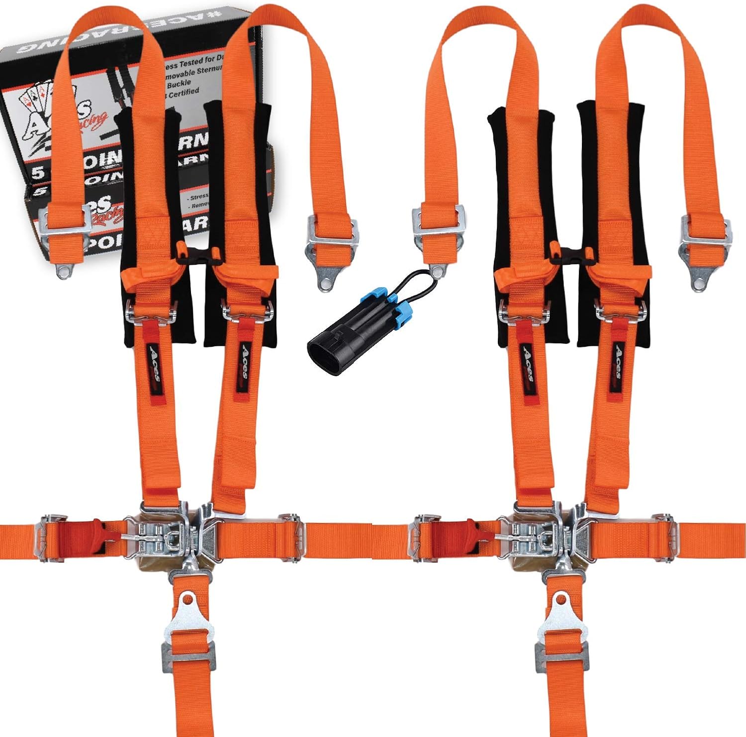 AAAA Aces Racing Harness (Pair) compatible with Polaris RZR With Bypass Plug