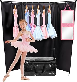 Dance Bag with Garment Rack and Curtain, 28" Dance Competition Duffle Bag