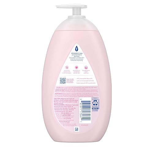 Miniatura 9 de Johnsons Baby loción hidratante rosa con aceite de coco hipoalergénico 169 fl oz paquete de 3