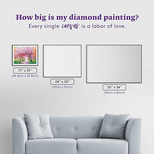 Miniatura 105 de DIAMOND ART CLUB - Juego de pintura con diamantes, lienzo de Vitral de flores”, lienzo redondo 5D para principiantes, divertidas manualidades