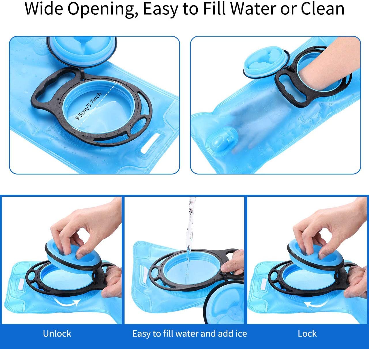 Poche à Eau De Randonnée 2L (67 Oz) – Réservoir D’hydratation Avec Valve, Tuyau Et Bouchant – Outdoor Products