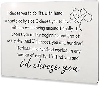 clesellix Love Note Wallet Insert Card, Engraved Wallet Insert Card for Men, Him, Boyfriend Valentine Wedding Anniversary ...