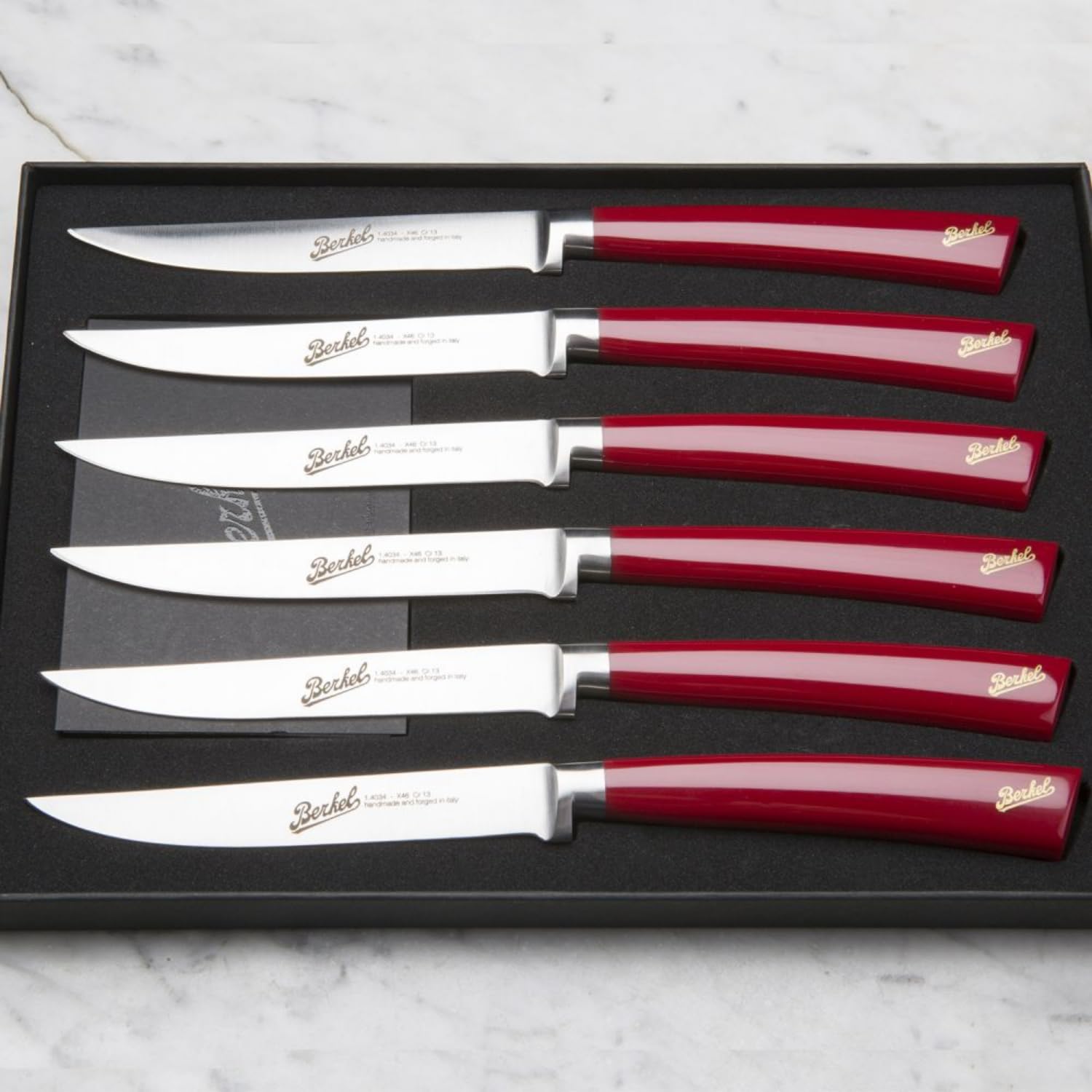Elegance Set 6 coltelli bistecca Rosso