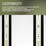 Treegers GL300W LED Grow Light - 300W spettro completo, 2,8 µmol/J ad alta efficienza - LED professionale per piante da interno, verdure e fiori, copertura 1 × 1 m - 6