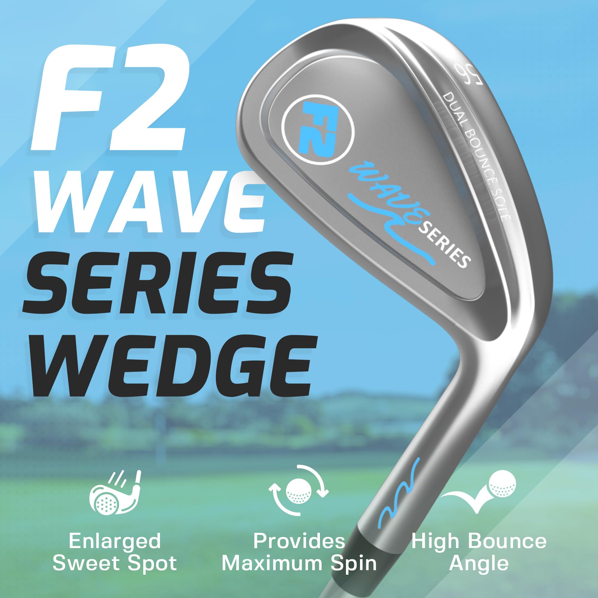 Amazon.com : F2 Golf Left Handed Gap Wedge - 52* Steel Shaft