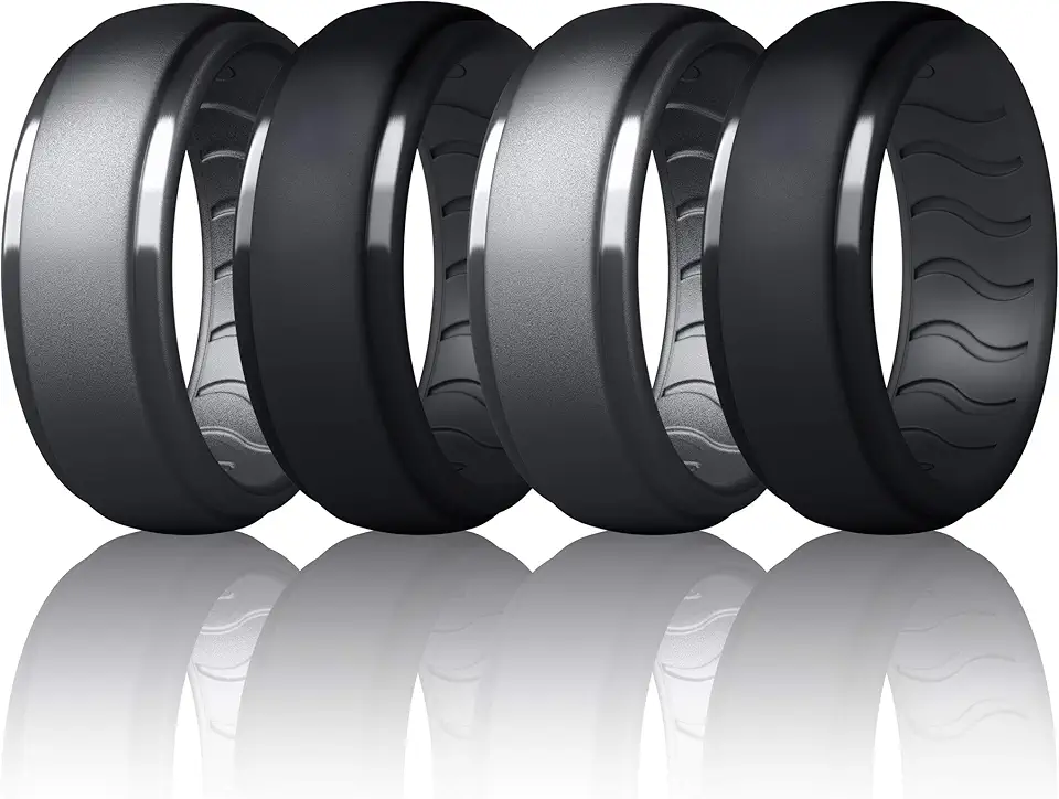 Anel de silicone masculino, aliança de casamento de silicone masculina, anéis de casamento de borracha para homens, aliança de casamento de silicone masculina