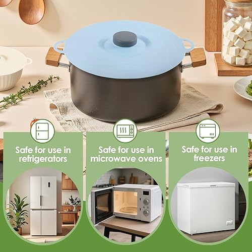 Miniatura 5 de 5 tapas de silicona de varios tamaños a prueba de derrames, apta para microondas, tapa de silicona para tazón, plato, olla.