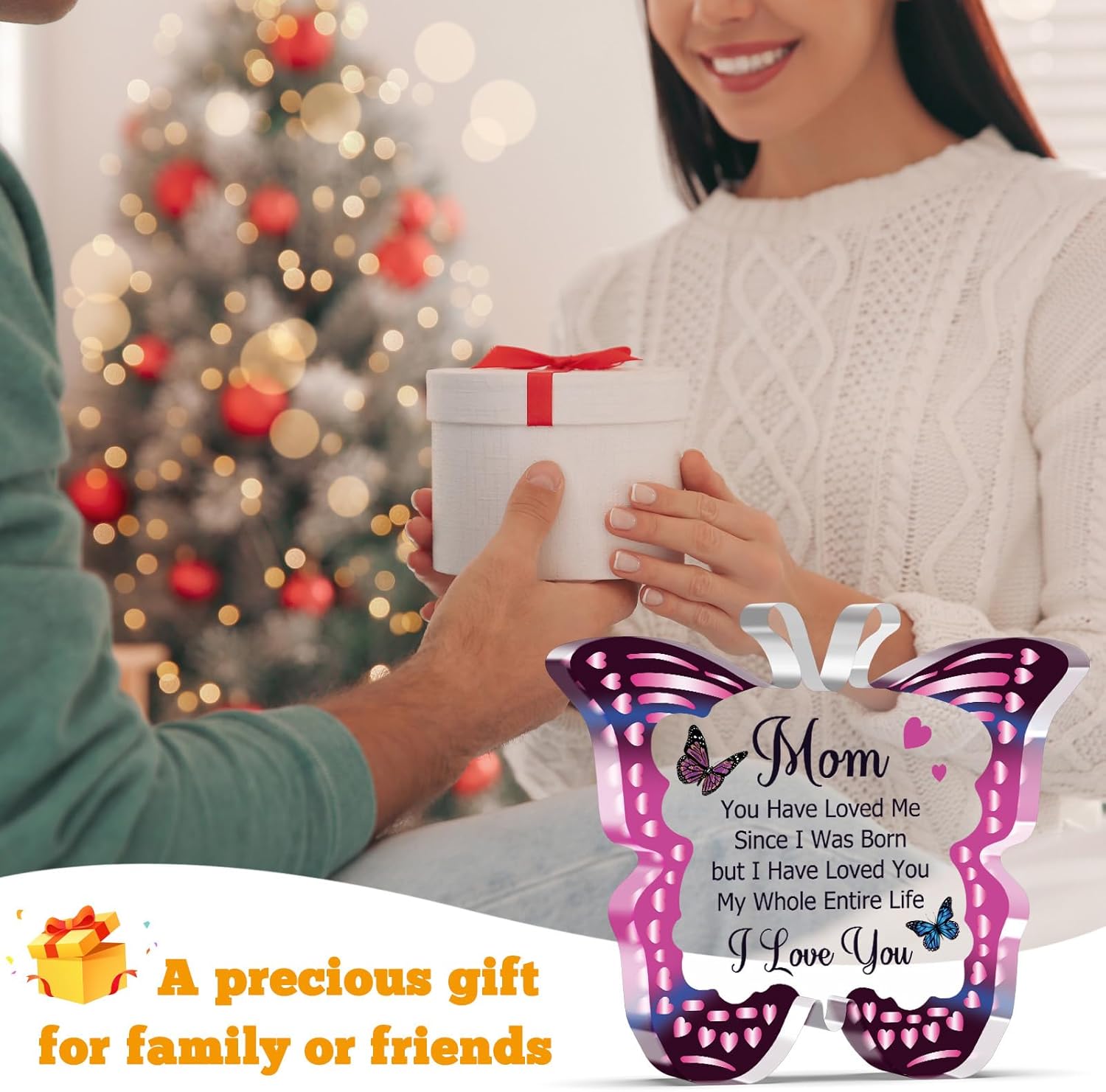 Gifts for Mom Desk Sign Mother Birthday Gifts from Daughter Son Mom Birthday Ideas Gift Mother's Day Gift from Daughter Acrylic Plaque Decor Christmas Thanksgiving Present Acrylic Decoration - Image 7