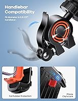 Vista 6 de Lamicall Soporte para Teléfono de Bicicleta, Soporte para Teléfono de Motocicleta - Abrazadera para Teléfono Celular del Manillar de Motocicleta