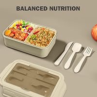 Diboniur Bento Box 1400ml Khaki Ételhordó Mikróhullámú Mosogatógépben Mosható Gyerekeknek Felnőtteknek 7