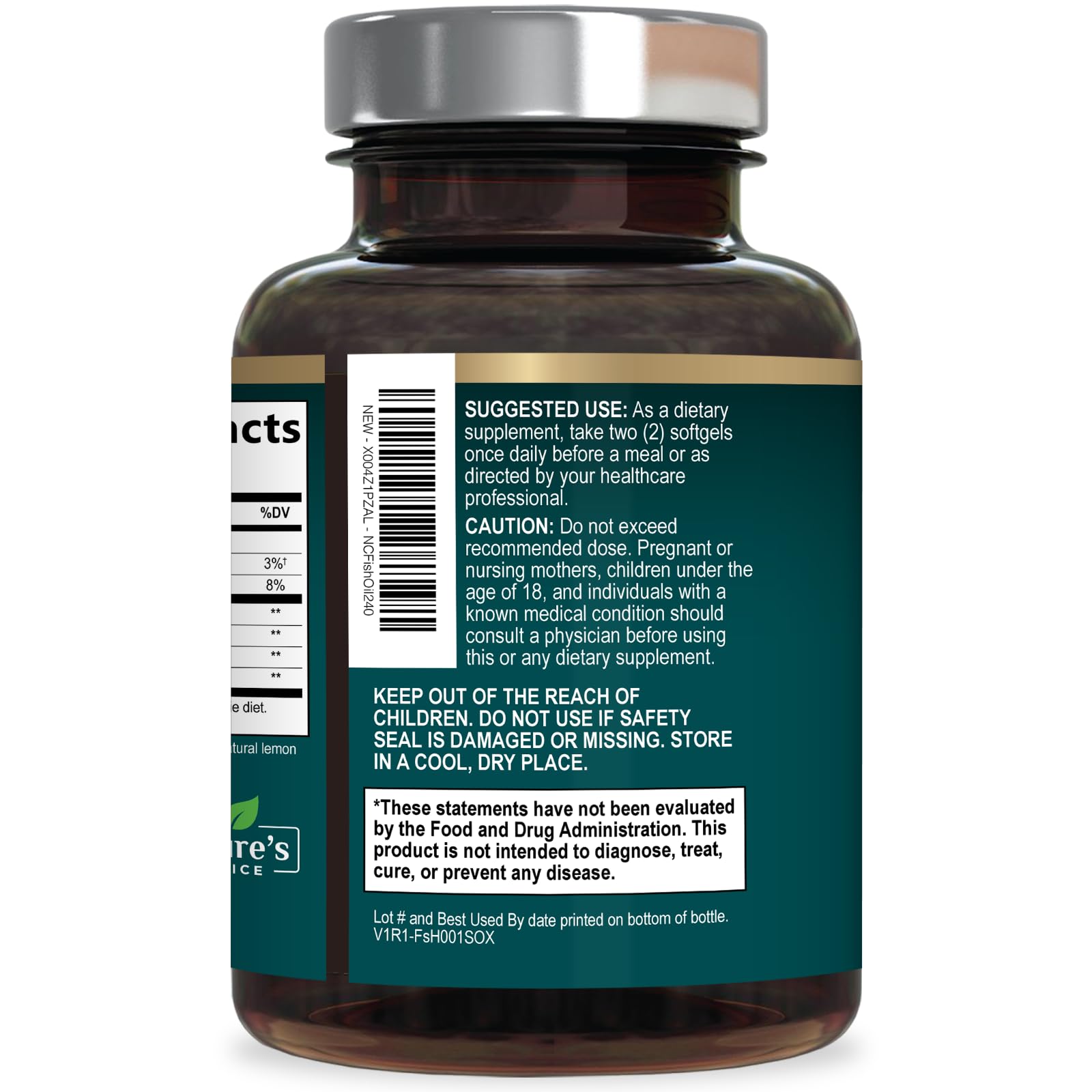Omega 3 Fish Oil 2400mg - Triple Strength Fish Oil Omega 3 Supplements, Essential Fatty Acids EPA & DHA - Omega-3 for Natural Heart, Brain & Immune Support - Wild Caught, Bottled in USA - 240 Softgels — Amazon image 8