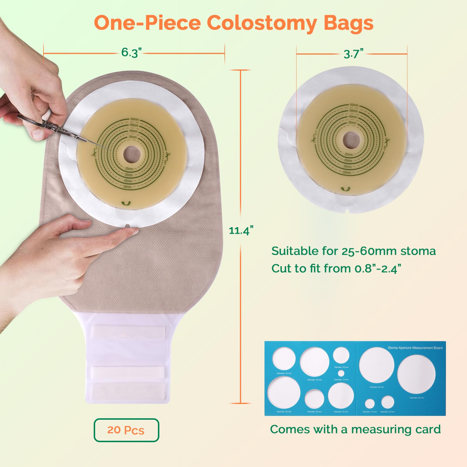 Amazon.com: 20 PCS Colostomy Bags One Piece Ostomy Bag Ostomy 