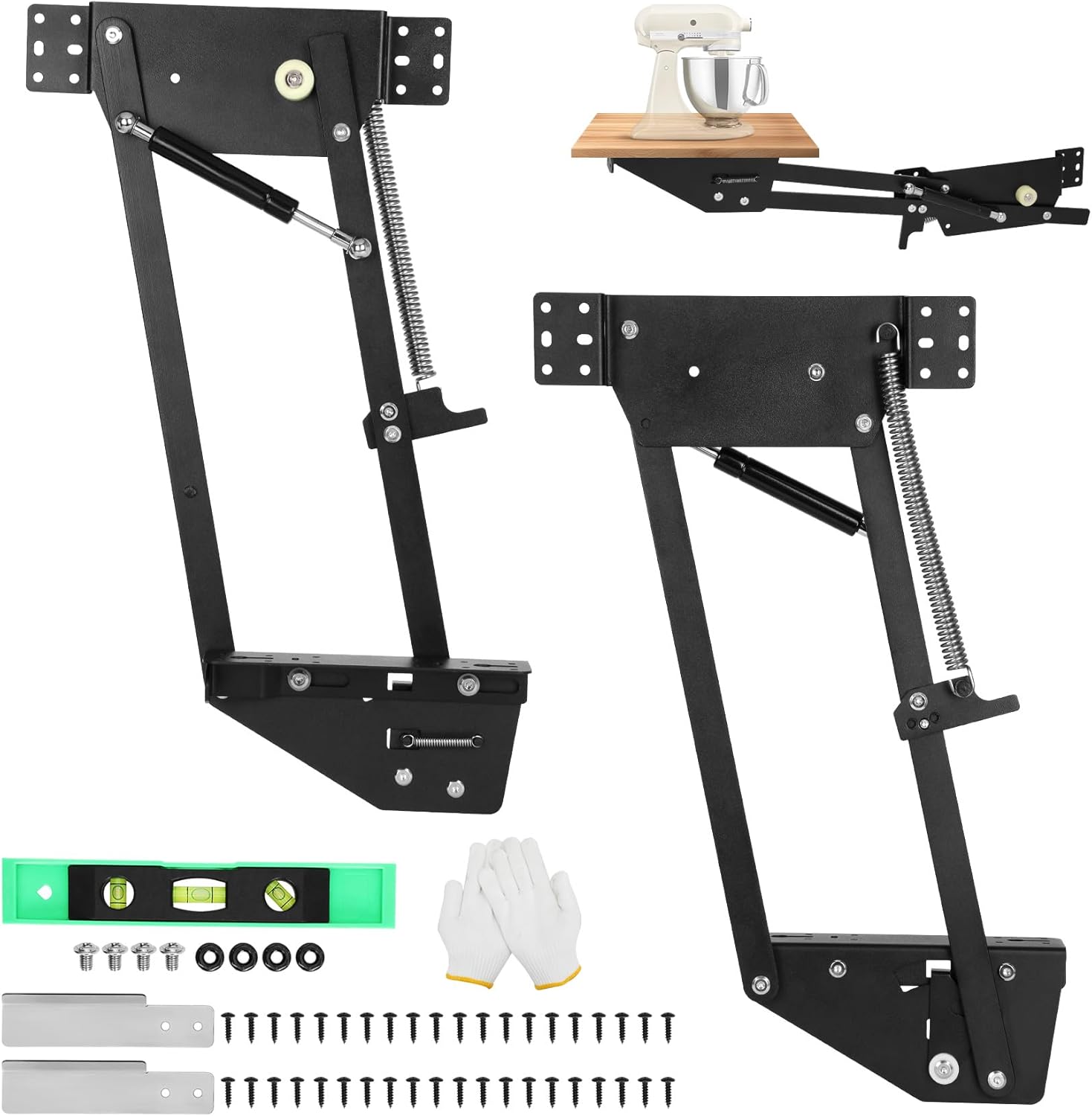 mixer lift for cabinet, soft close mixer appliance lift for cabinet, cabinet mixer lift suitable for small kitchen appliances such as mixers, kitchen aid lift with mounting screw and not include shelf