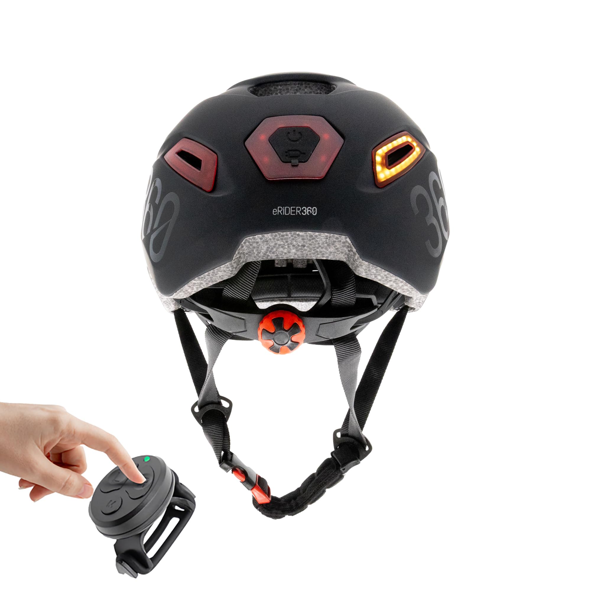 eWheel CP02 Casque avec clignotant Noir Taille unique pour trottinette électrique éclairage arrière ou avant pour améliorer la visibilité et la sécurité lors de la conduite nocturne