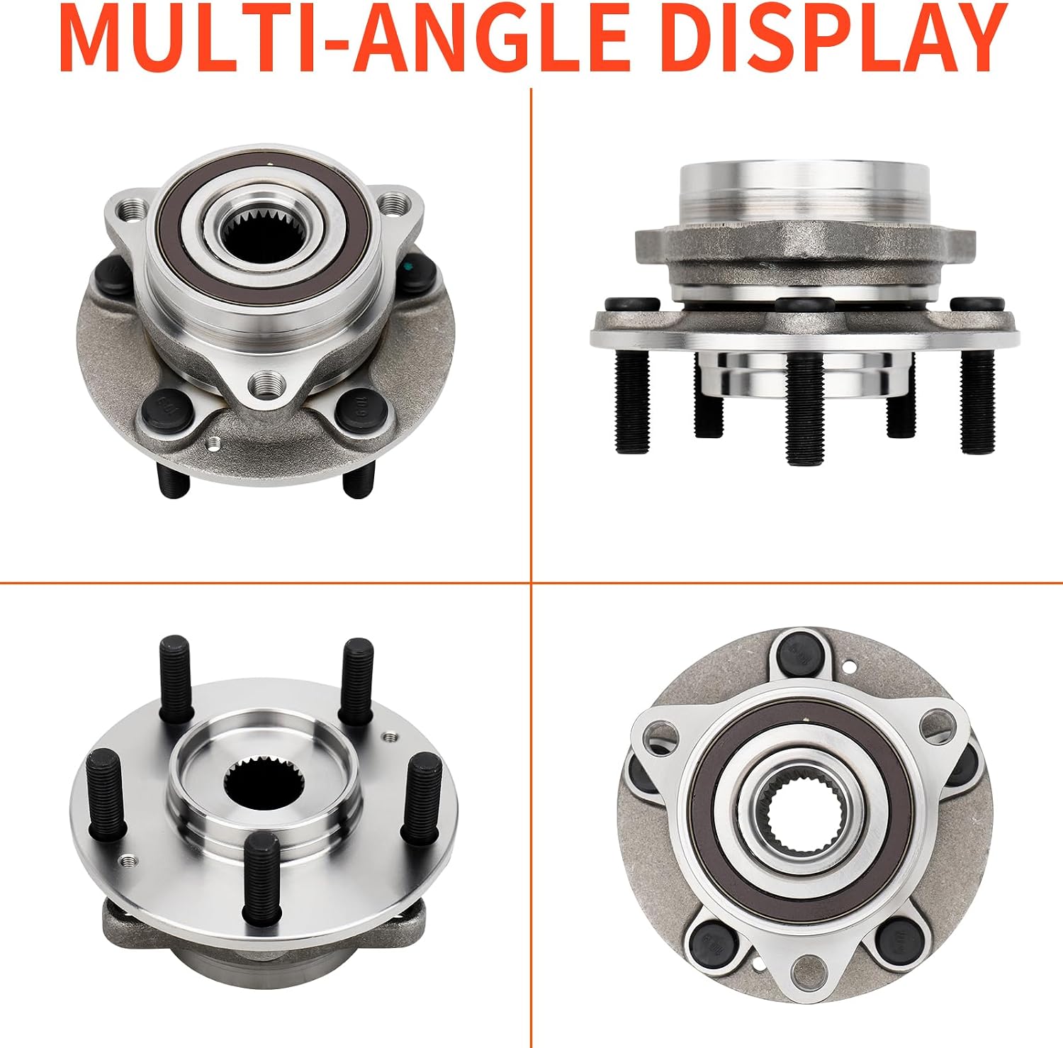 (Pair)DRIVESTAR 51750-F2000 Front Wheel Hub & Bearing Assembly for Hyundai Elantra, Elantra GT, Ioniq, Veloster, Veloster N, for Kia Forte, Niro; Rear 18-23 for Hyundai Kona, Rear 21-22 for Kia Seltos