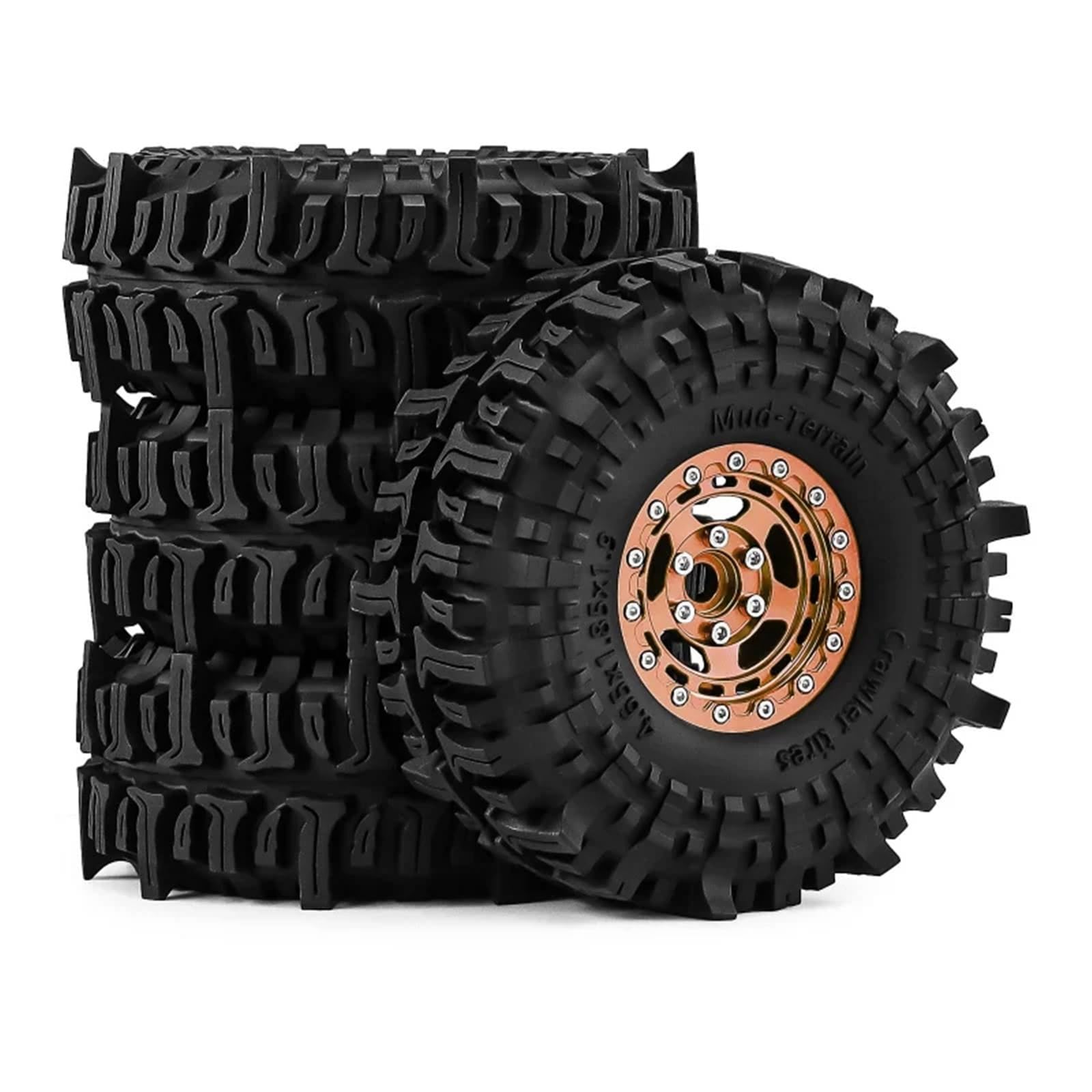 Per SCX10 Per TRX4 90046 YKRC Thor 1/10 Ruote Metallo 1.9 Pollici Pneumatici Fango Modello Accessorio Assemblare Modificato Sostituzione Sostituire Parti RC Ruote Gomma
