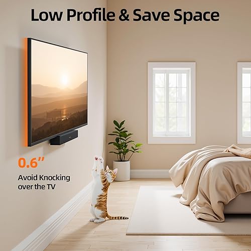 Miniatura 3 de IWOBOARD - Soporte de pared para monitor de TV fijo de 32, 40, 42 pulgadas, para televisores LED LCD y monitor, soporte de TV pequeño de perfil