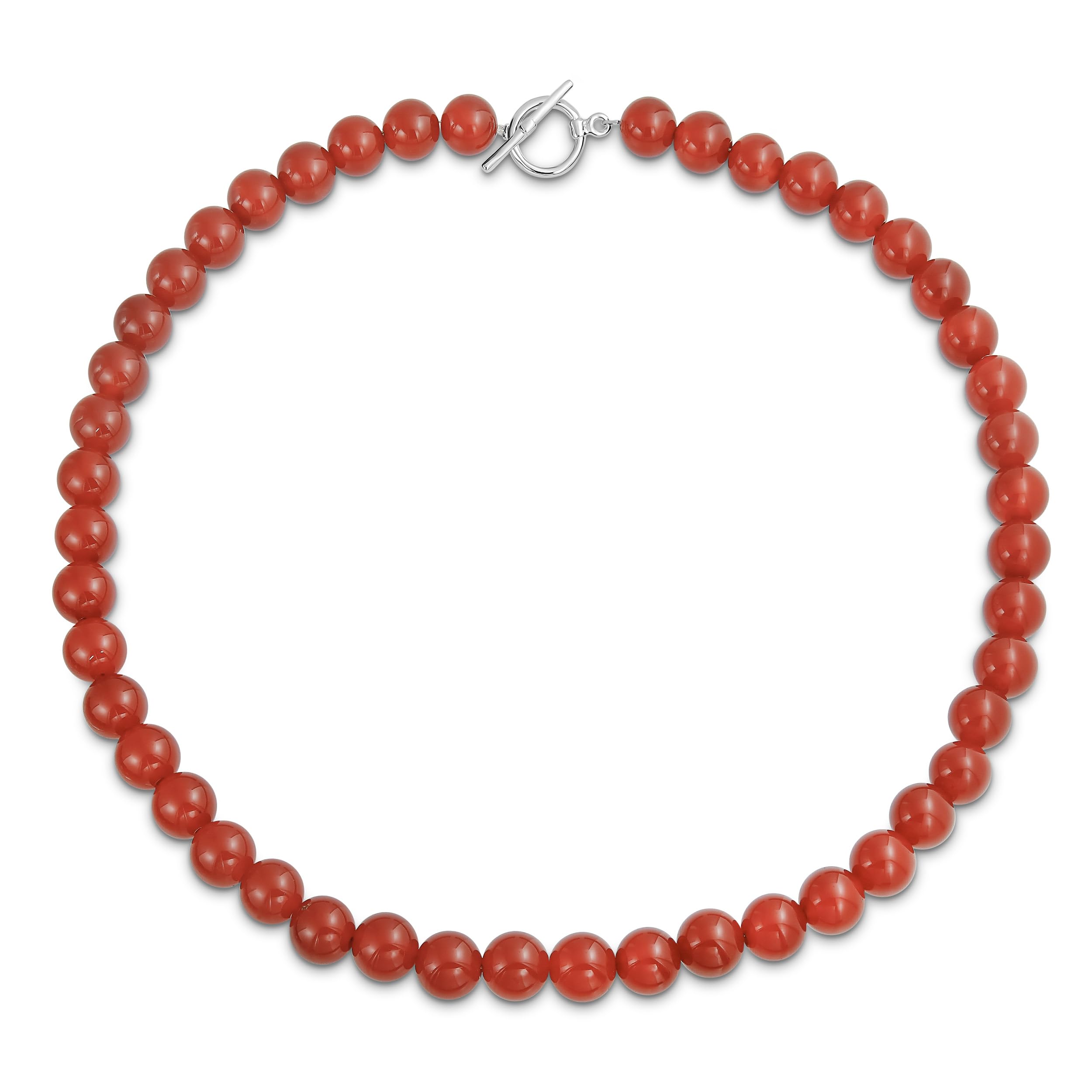 Bling Jewelry Simple Clásico Anudado a mano Creado Semi Precioso Piedra Redonda Bola 10MM Perla Strand Collar Para Mujeres 16 Pulgadas 18 Pulgadas