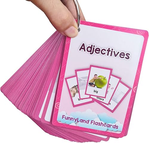 Miniatura 7 de Zwttey - Juego de 46 adjetivos para niños, tarjetas flash en inglés, tarjeta de bolsillo, educativa, aprendizaje de juguetes para bebés, para niños