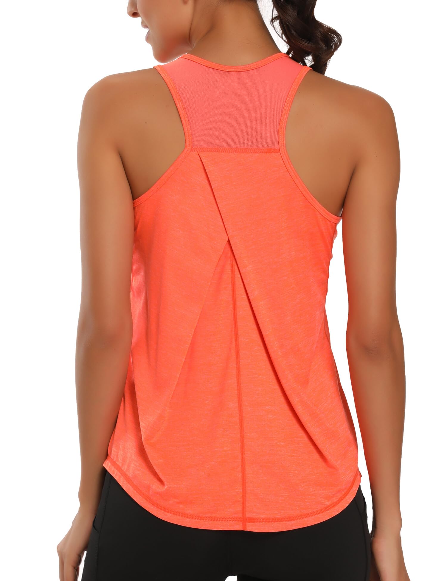 Dawnrole Palestra Donna Gym Top Senza Maniche in Rete Yoga Corsa Camicie Atletiche