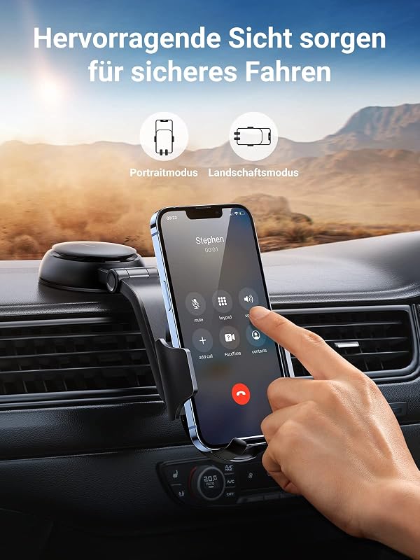 UGREEN Autós Telefontartó Tapadókorongos 360° Forgatható Univerzális Műszerfalra - iPhone 15 Pro Max, Samsung Galaxy, Huawei Készülékekhez