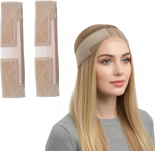 2 Pieces Makeup Hair Band, Women Beauty Accessories Headband for Face Wash and Wig Wearers, Secure Attachment Head Set for...