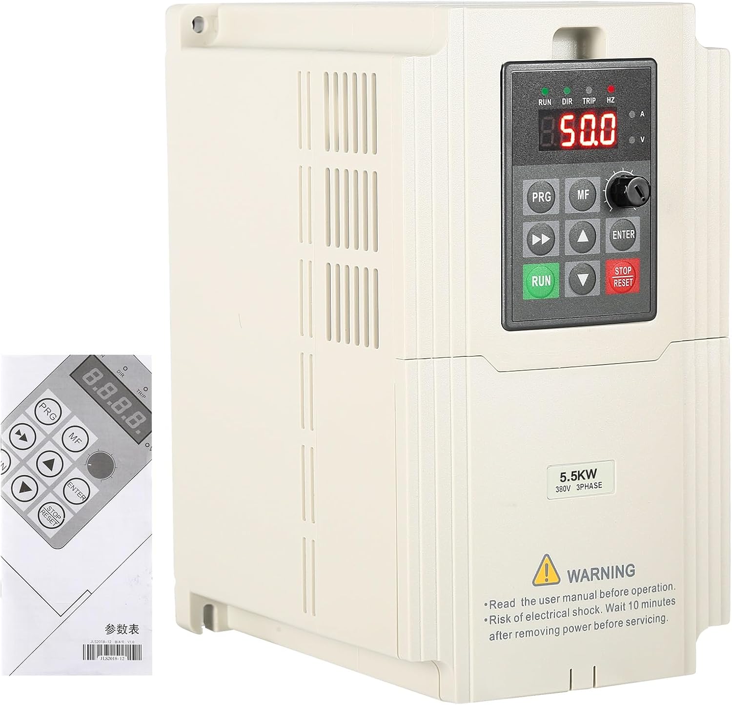 Jadeshay 380V 5.5kW Інверторний VFD контролер швидкості 3-фазний, вхідний, вихідний та частотний перетворювач (7.5kW)