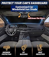 Vista 2 de Ajuste personalizado para parabrisas Porsche, cubierta de parasol de automóvil con bloqueo UV para ventana delantera del automóvil con cubierta