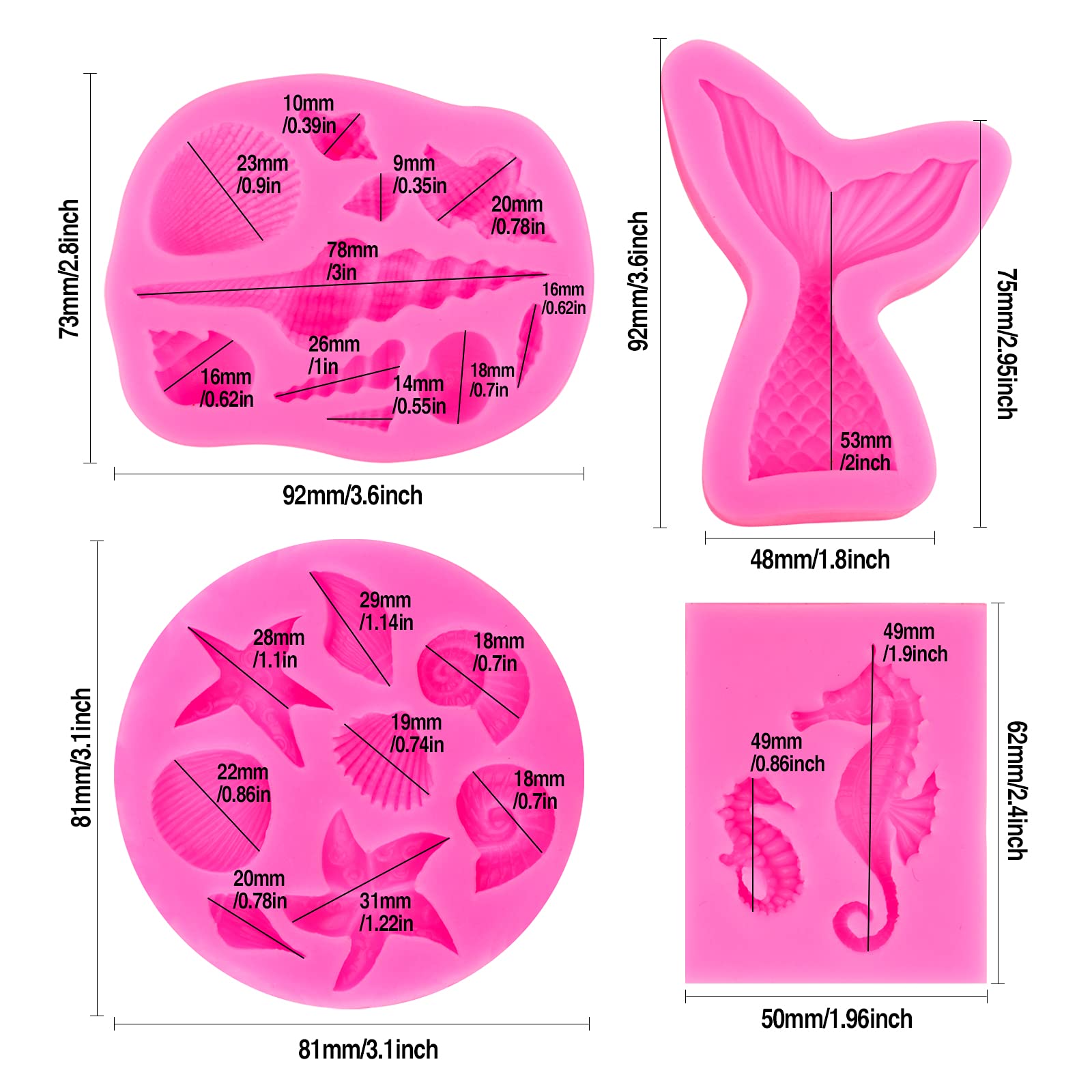 Stampo In Silicone A Forma Di Sirena Per Torte E Dolci – Antiaderente, Adatto A Forno E Microonde, Per Budini, Cioccolato E Ghiaccio – Colore Casuale