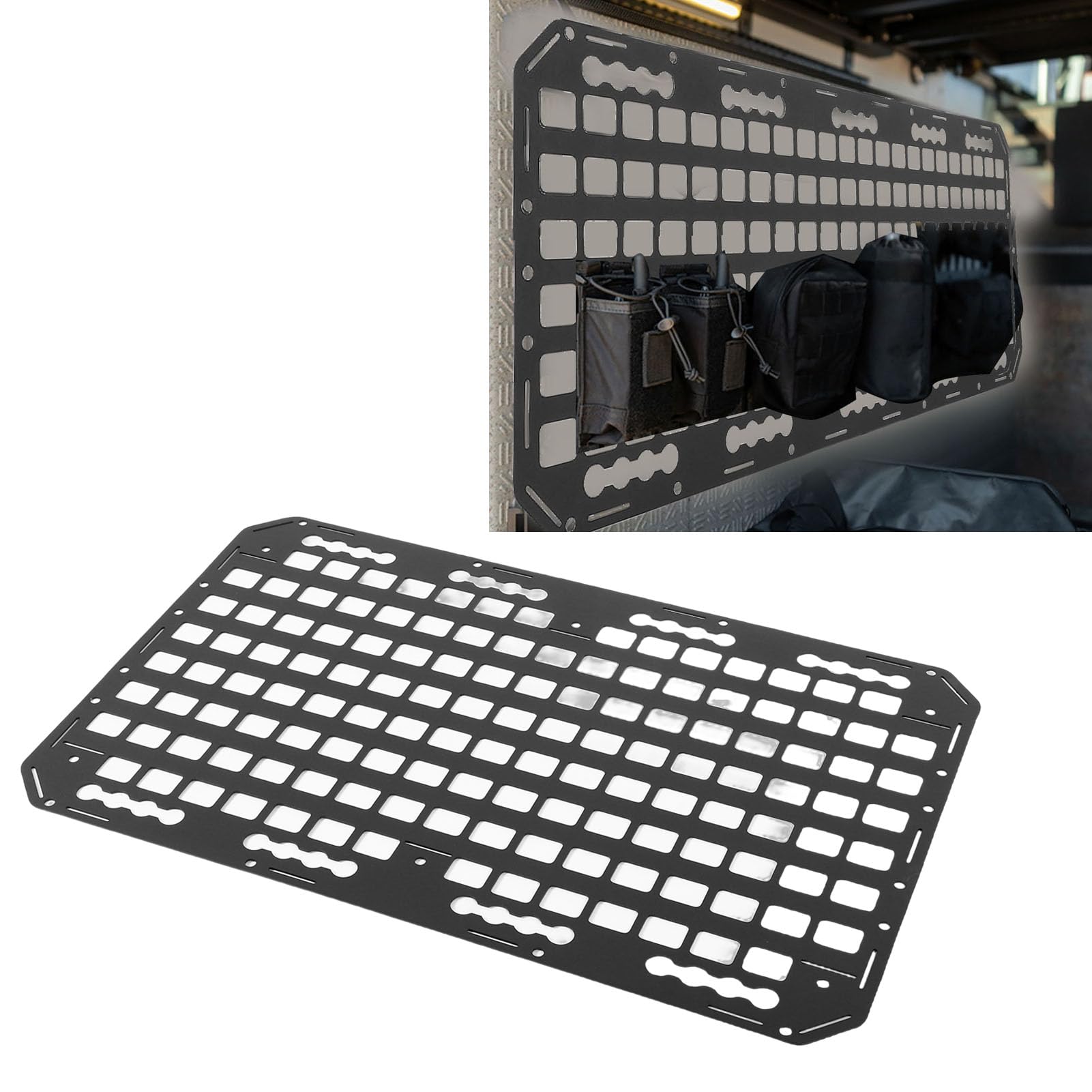 Luocute Truck Bed Molle Panel Aluminium 27,24x17x0,08in L Track, Cargo