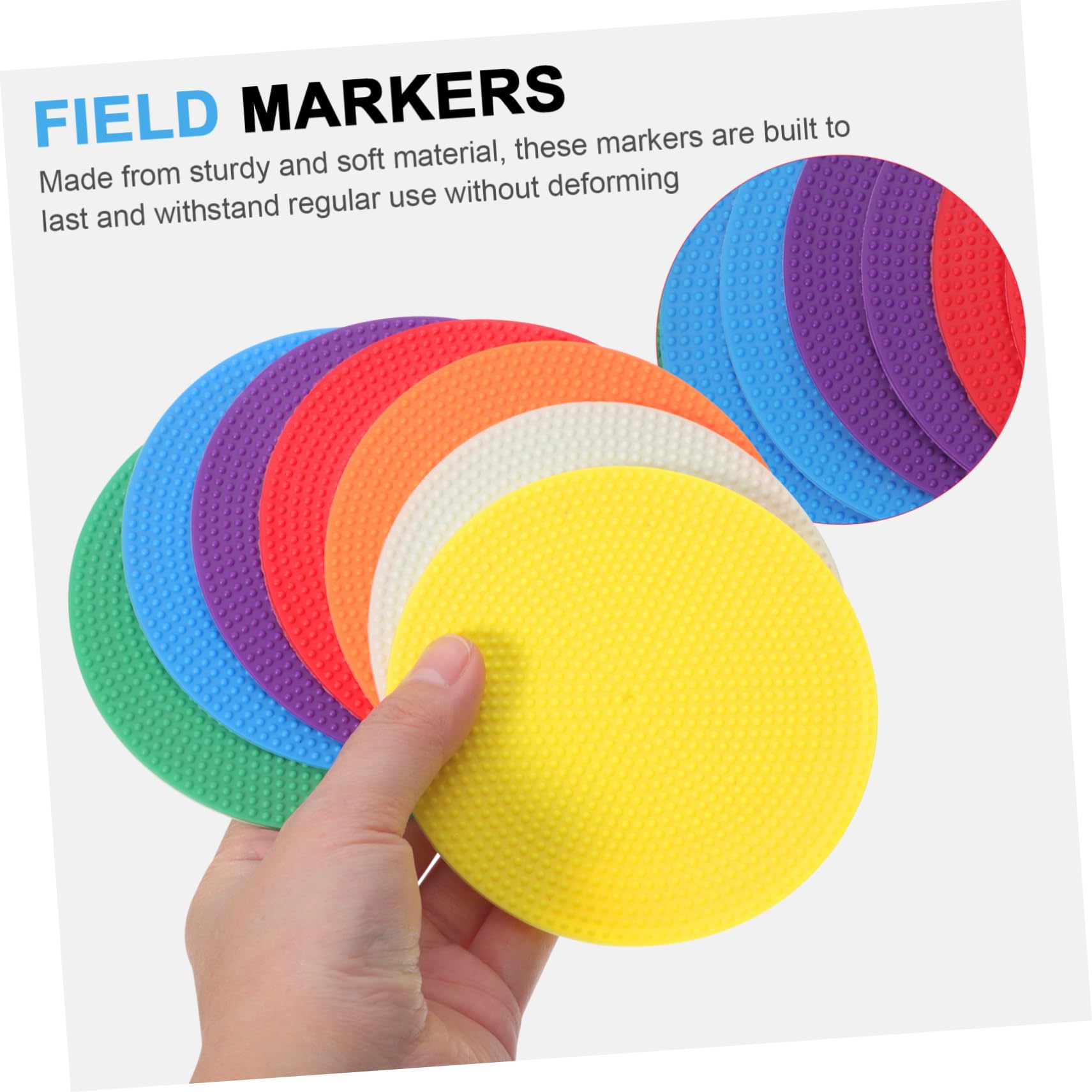 14 Marcatori Tondi Colorati Per Pavimento In Materiale Flessibile, Per Calcio, Basket, Allenamento Agilità E Attività In Aula