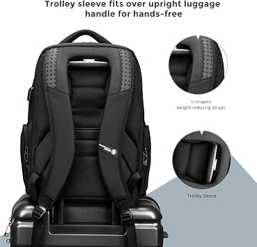 Swissdigital Design Men's Laptop Backpack with Apple Find My, Business Travel Backpack with USB Charging Port and RFID Protection Fits Laptops up to 15.6 Inch | SD1695BT013-01