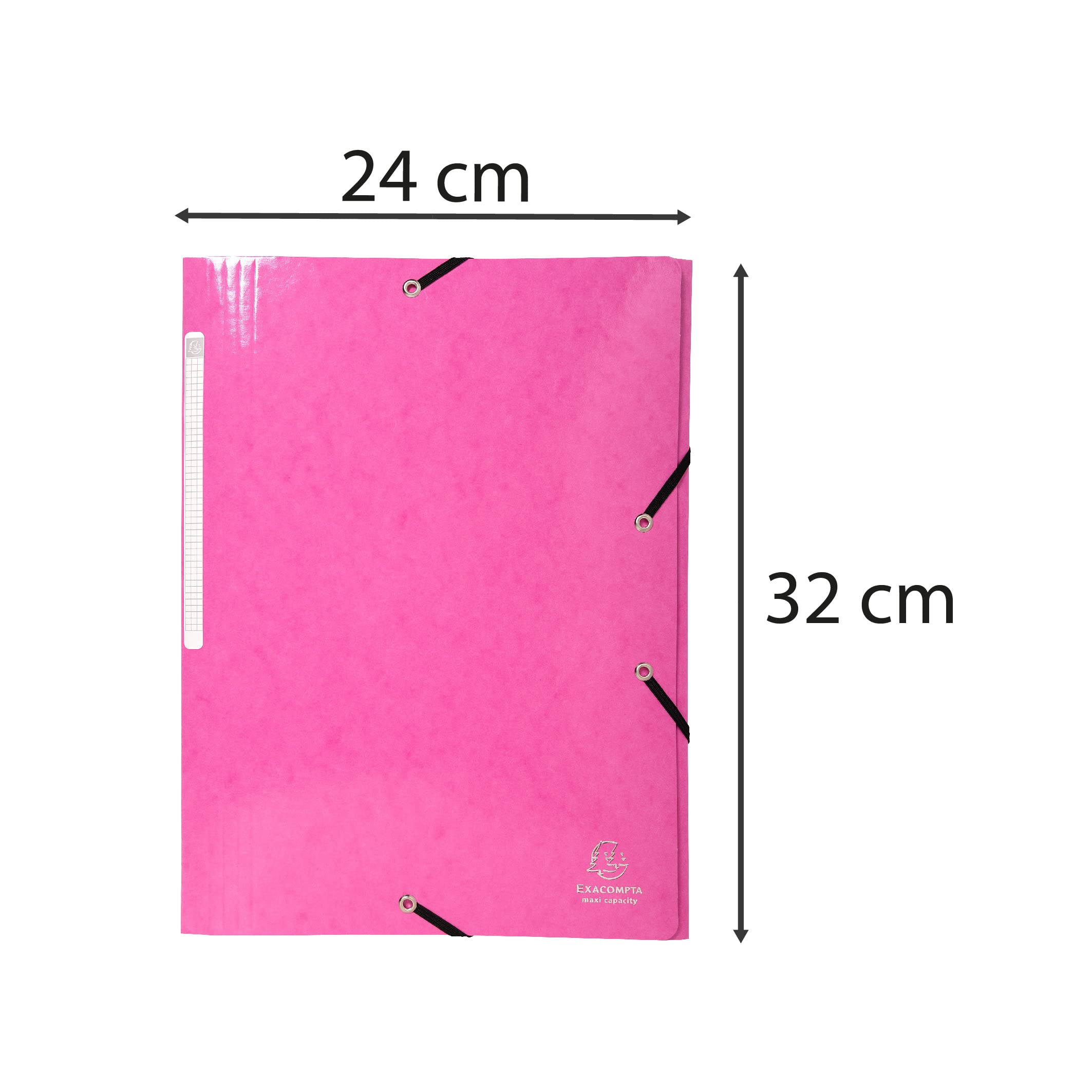 Exacompta Iderama Collection 55824E - Cartellina elastica a 3 alette, adatta per documenti A4, 425 g/m², con rivestimento lucido, certificazione FSC, confezione da 25, colore: Rosa