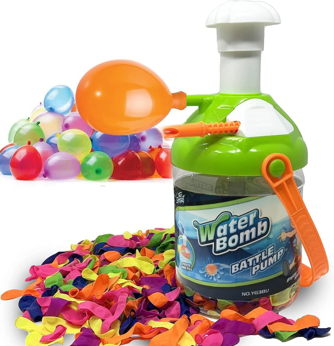 Liberty Imports 2-In-1 Fill & Tie Water Balloon Pumping Station With Easy Tie Stick And Over 300 Water Bombs For Kids