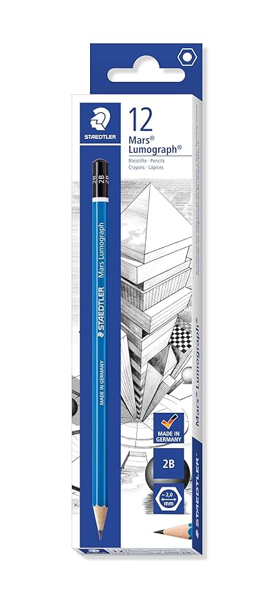Staedtler Mars Lumograph 2b Pencil Pack Of 12 Amazon In Home Kitchen
