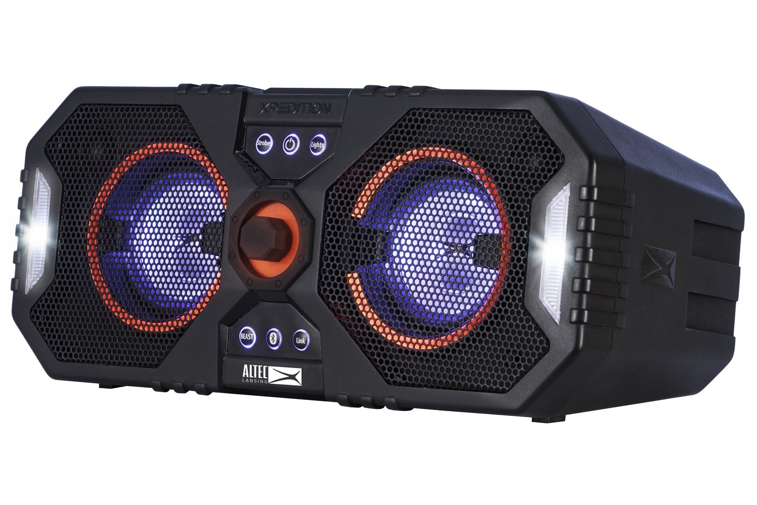 Altec Lansing ALP-XP400 Xpedition 4 Waterproof Portable Bluetooth Speaker, Dual 4" Woofers 24 Hours Playtime 200W Wireless IP67 Durable Speaker, Black