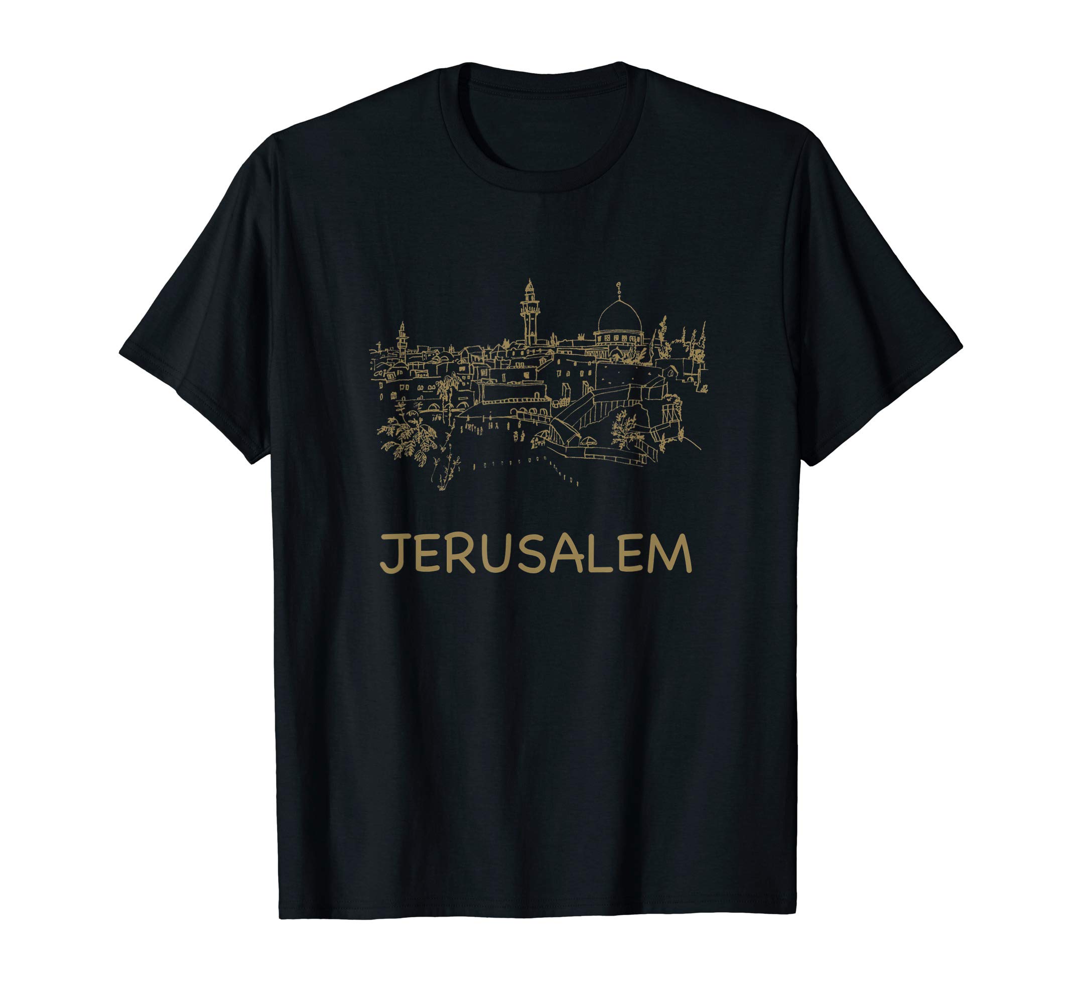 Jerusalem TeesUnisex-Adults Kids Black T-ShirtOEKO-TEX STANDARD 100