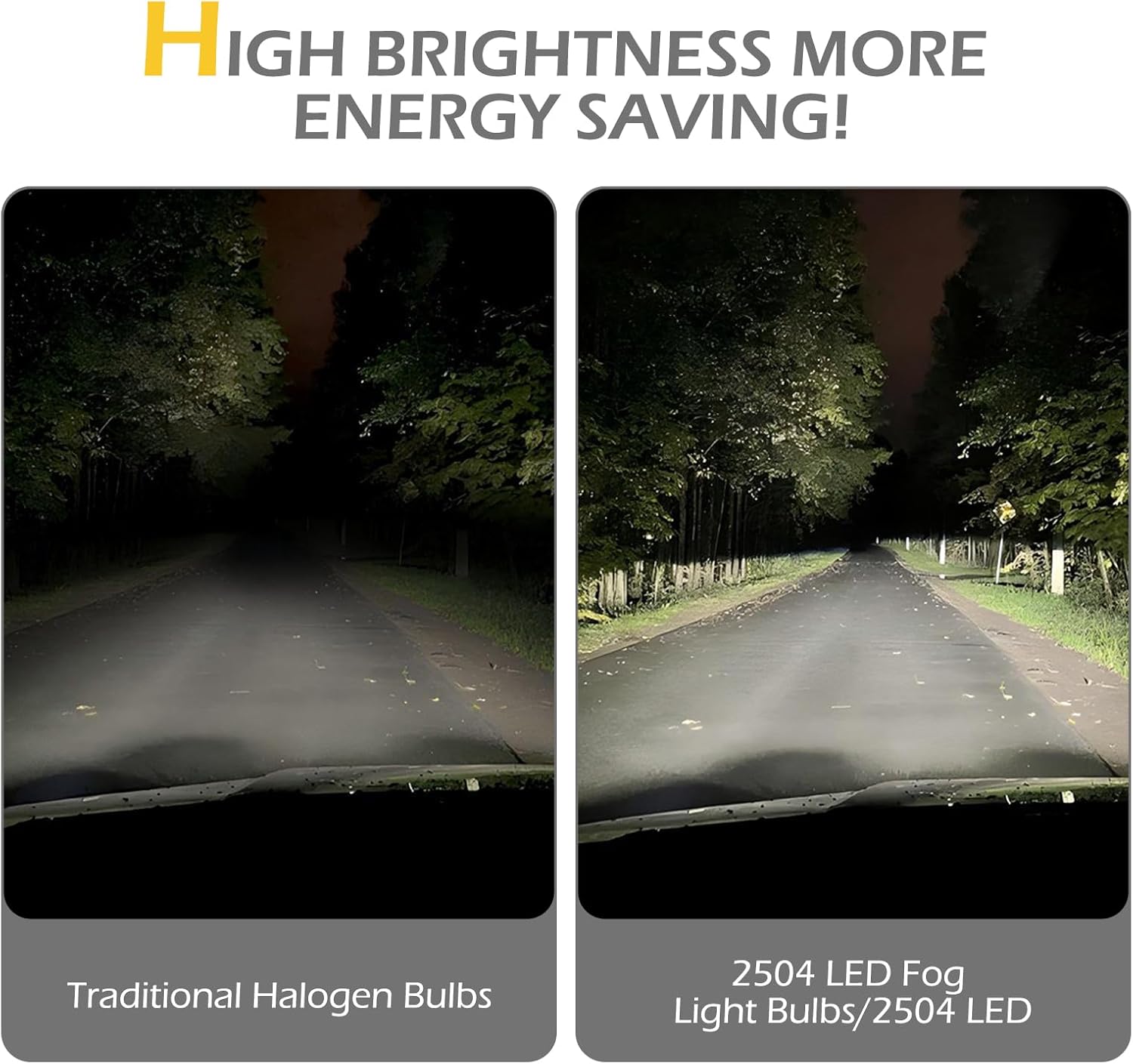 2 PCS PW24W Fog Light Bulb, Halogen 3200-3500K Clear UV-resistant Quartz Glass Turn Signal Light, Steering & Brake Light Replacement, Universal Accessory for Most Cars (White)
