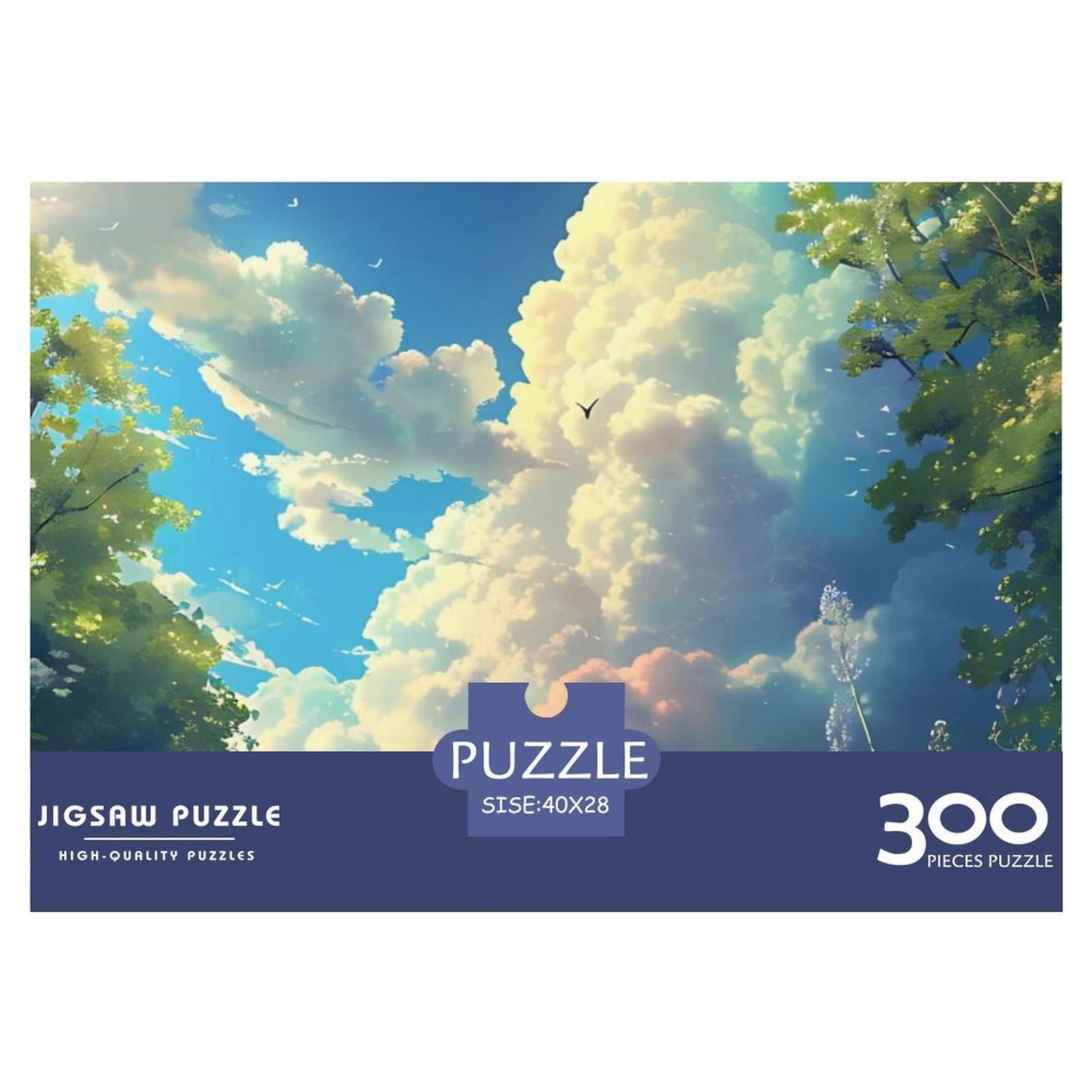 A Sea of Flowers 300 Pieces Cartoon Anime for Adults Fun Thickened Wooden Jigsaw Puzzles Education Game Stress Relief Toy Toy Intellectual Game Decoration Challenge Educational 300pcs (40x28cm)